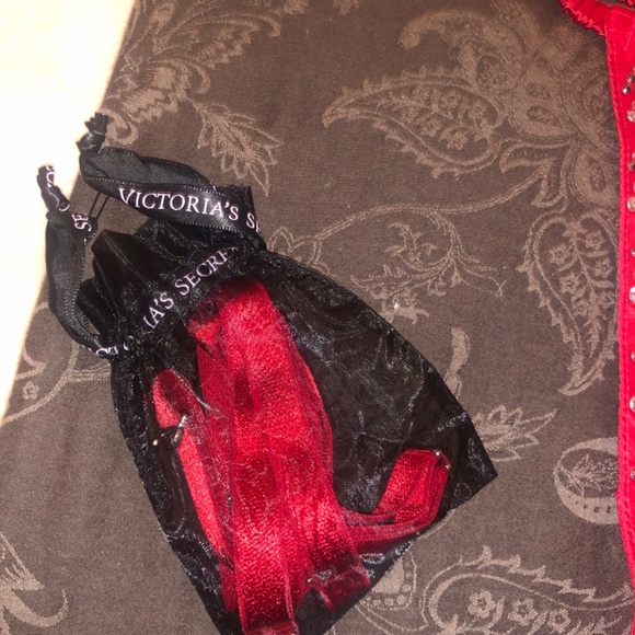 Victoria’s Secret Luxe Crystal Multi-Way Bustier / Thong -XL-NWT - Bow Detached - Picture 5 of 8